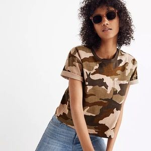 Madewell Easy Crop Tee in Cottontail Camo
